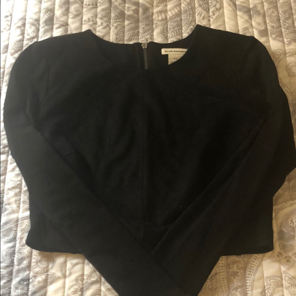 Dark grey Club Monaco crop top